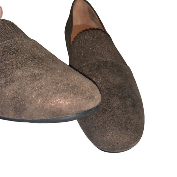 Gentle Souls Kenneth Cole Loafer Eugene Ruffle Leather Flat Bronze Metallic Sz 9 - Picture 7 of 7